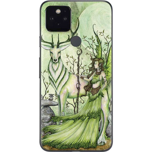 Amy Brown Guardian Fairy and Stag Google Pixel 5 Skin